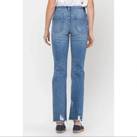 PRICE DROP Maeve High Rise Distressed Straight Denim - Picture 10 of 12